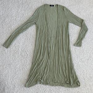 YMI women’s Sage Green Lightweight Long Sleeve Open Cardigan (Size S)